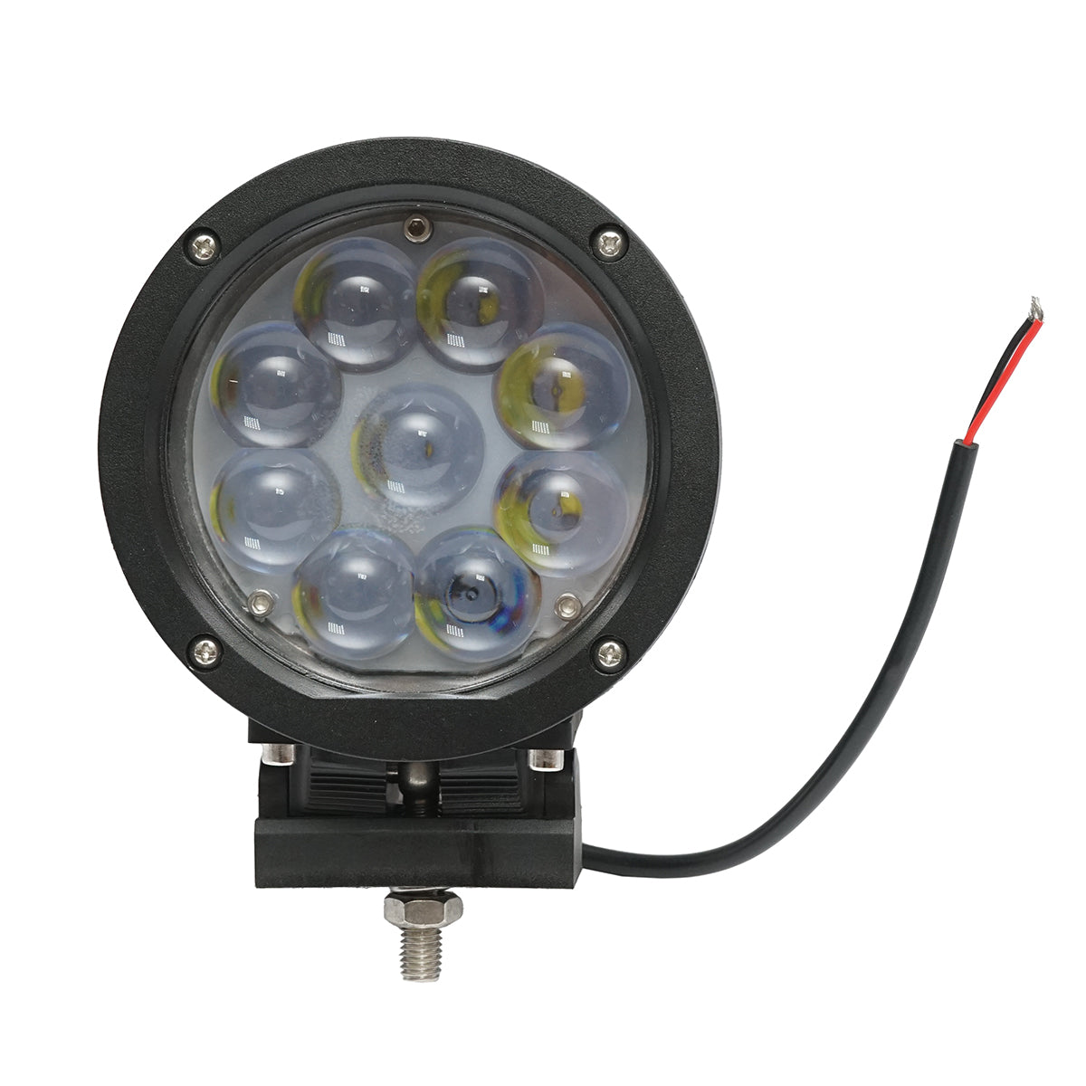 Lamp with 9 LEDs 10-60V 45W radiation angle 30 degrees spot type lens 4D, 139x139x74mm IP67 6000K Breckner Germany